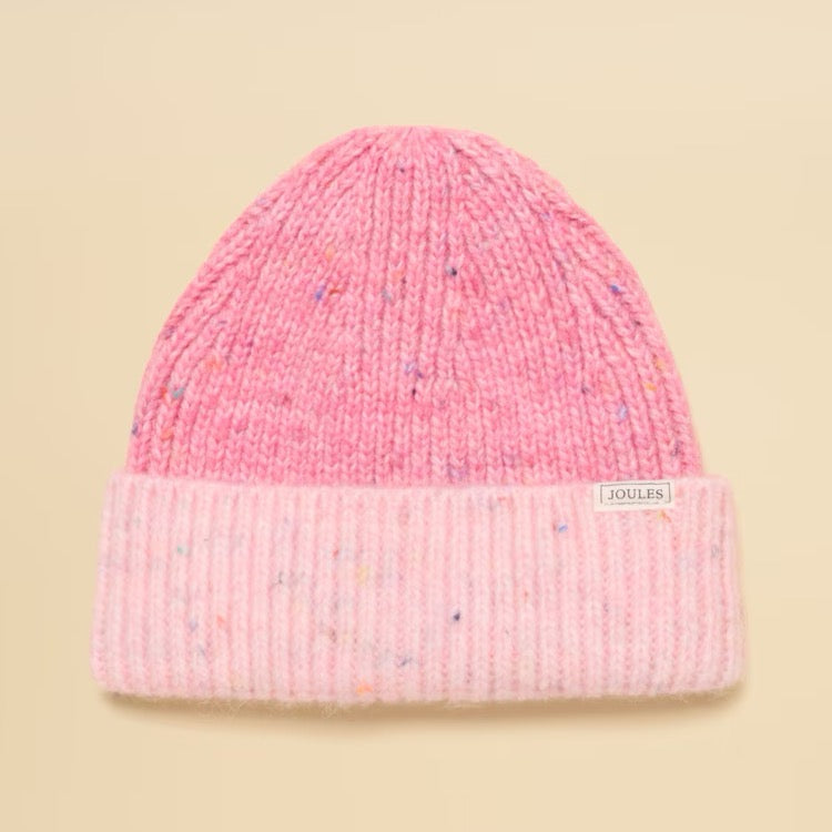 Joules Kids Colourblock Hat G13379 Pink