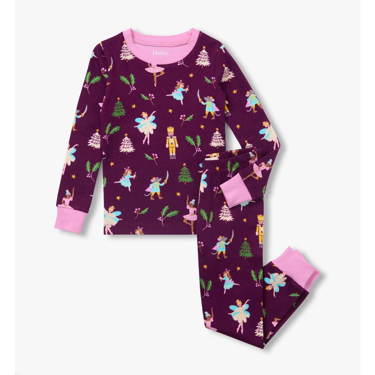 Hatley Girls Nutcracker Pj Set F26nnk204o Dark Purple
