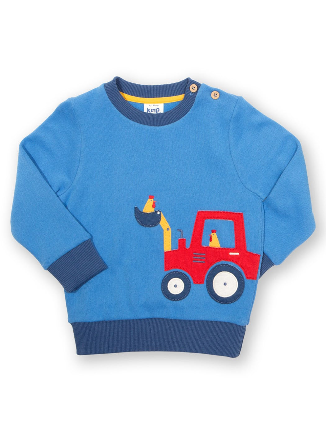 Kite Farmer Cluck Cluck Infant Sweatshirt 53-9759 Clothing 3-6M / Blue,6-9M / Blue,9-12M / Blue,12-18M / Blue,18-24M/2Y / Blue,3YRS / Blue,4YRS / Blue,5YRS / Blue