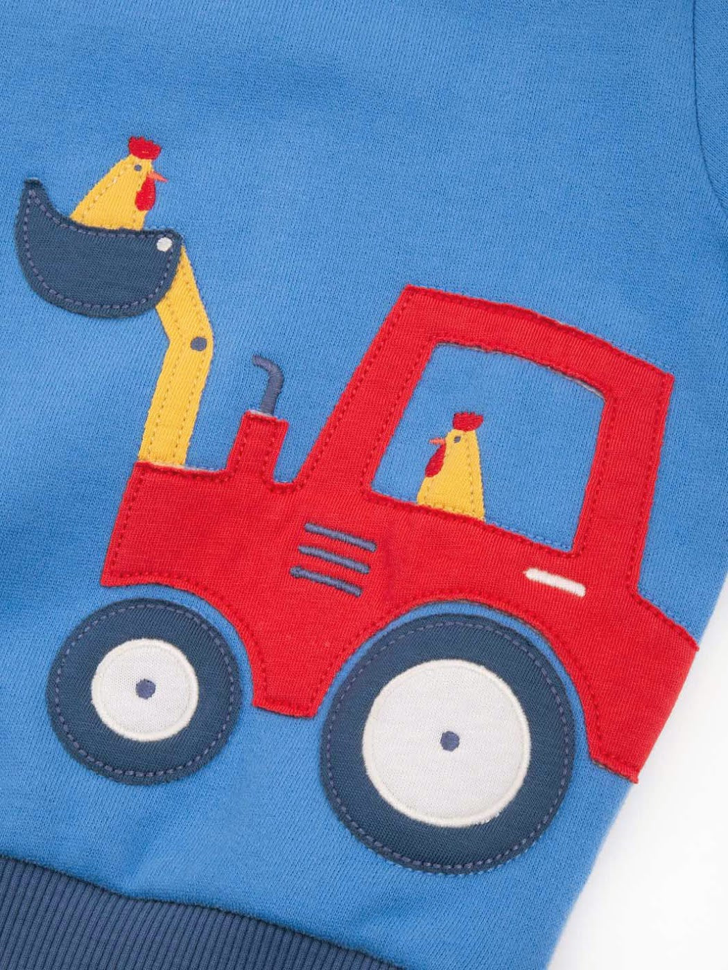 Kite Farmer Cluck Cluck Infant Sweatshirt 53-9759 Clothing 3-6M / Blue,6-9M / Blue,9-12M / Blue,12-18M / Blue,18-24M/2Y / Blue,3YRS / Blue,4YRS / Blue,5YRS / Blue