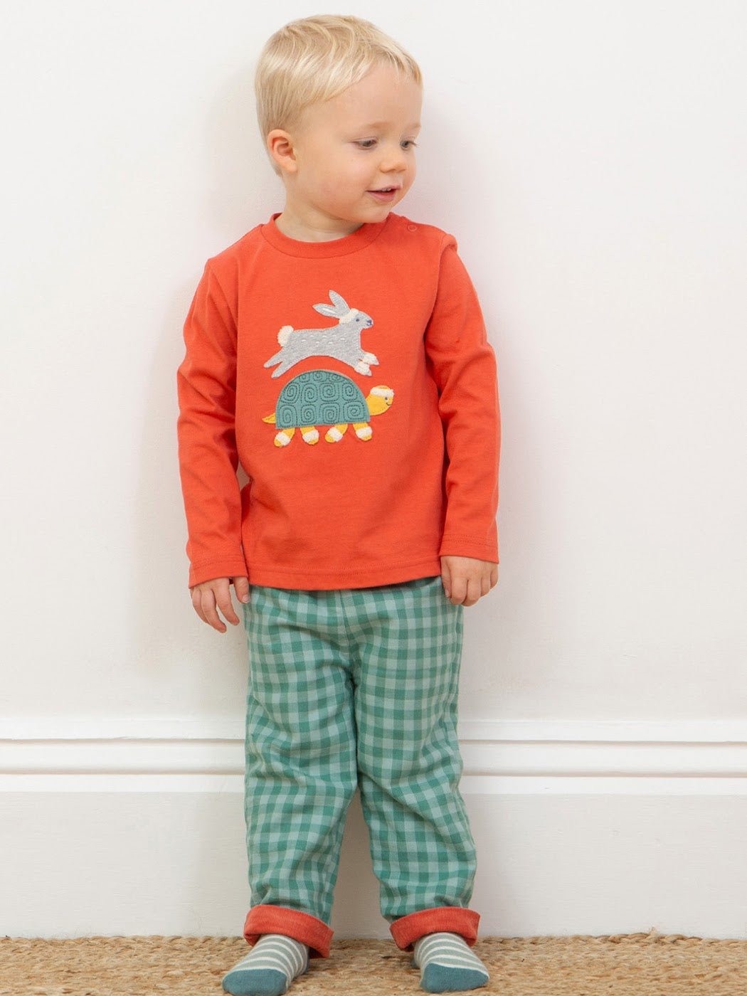Kite Hare And Tortoise Infant T-Shirt 53-9788 Clothing 3-6M / Orange,6-9M / Orange,9-12M / Orange,12-18M / Orange,18-24M/2Y / Orange,3YRS / Orange,4YRS / Orange,5YRS / Orange