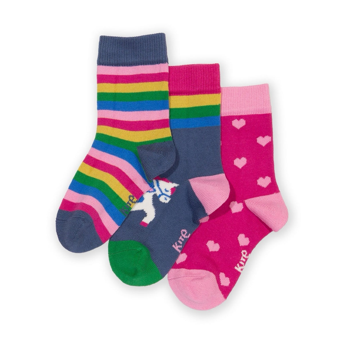 Kite 3 Pack Socks 64-6900-Agh Darling Dala Clothing 6-12M / Multi,1-2YRS / Multi,UK6-8 / Multi,UK9-12 / Multi,UK13-2 / Multi