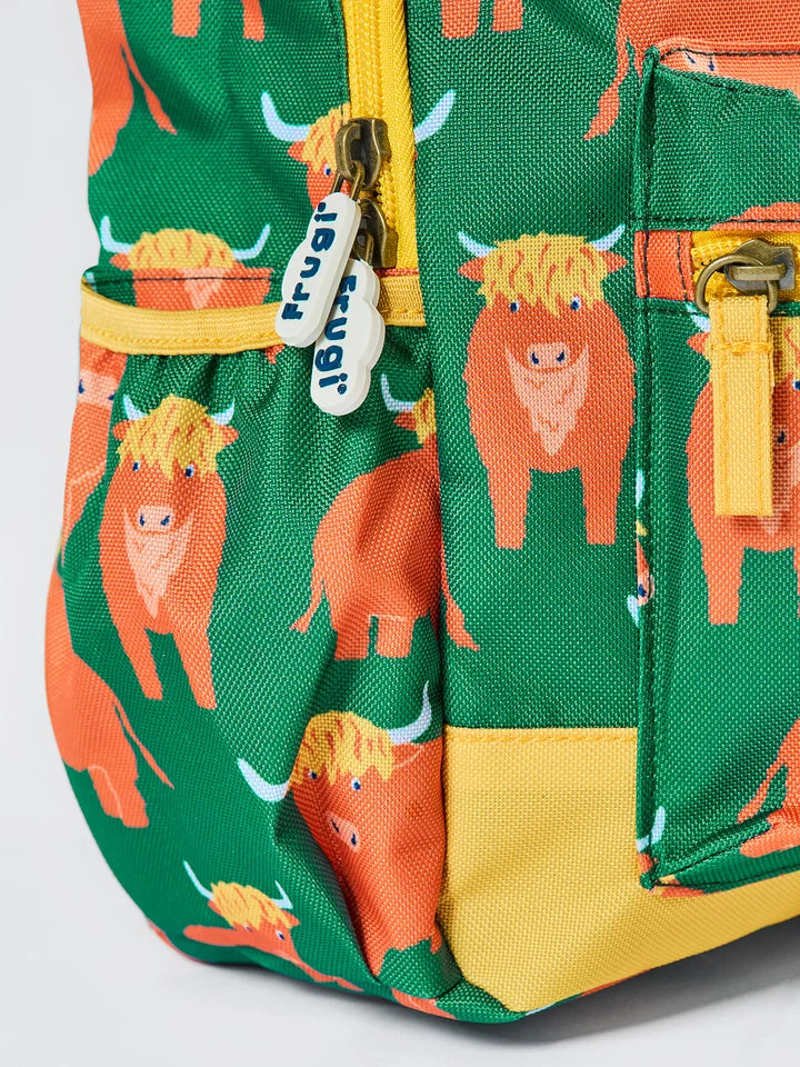 Frugi Explorers Backpack 500122A6hgz Highland Cow Accessories ONE SIZE / Multi