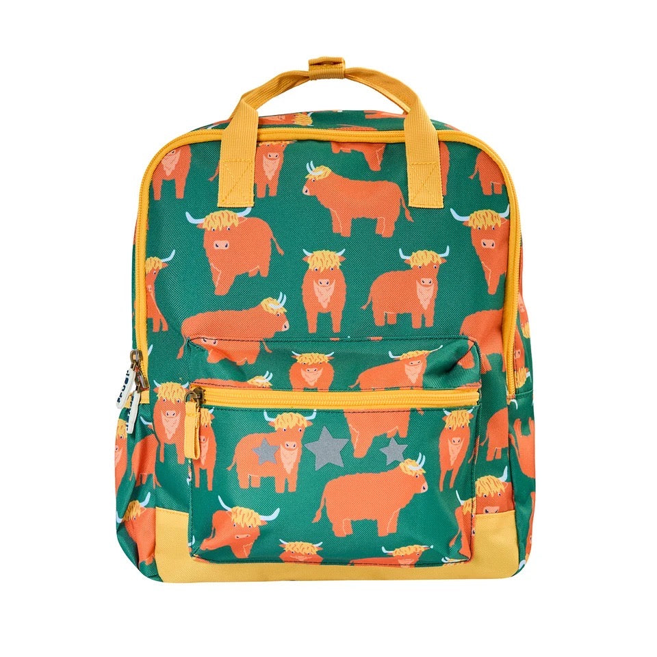 Frugi Explorers Backpack 500122A6hgz Highland Cow