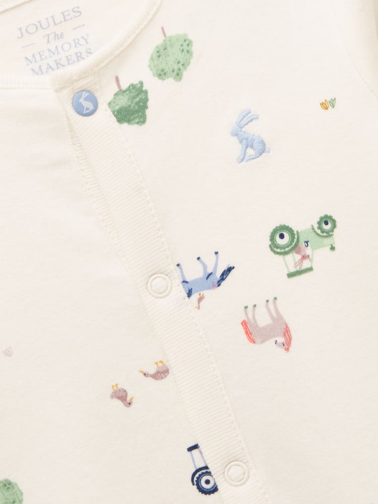 Joules Razamataz Sleepsuit An295819 Cream Farm Clothing NEWBORN / Cream,0-3M / Cream,3-6M / Cream,6-9M / Cream