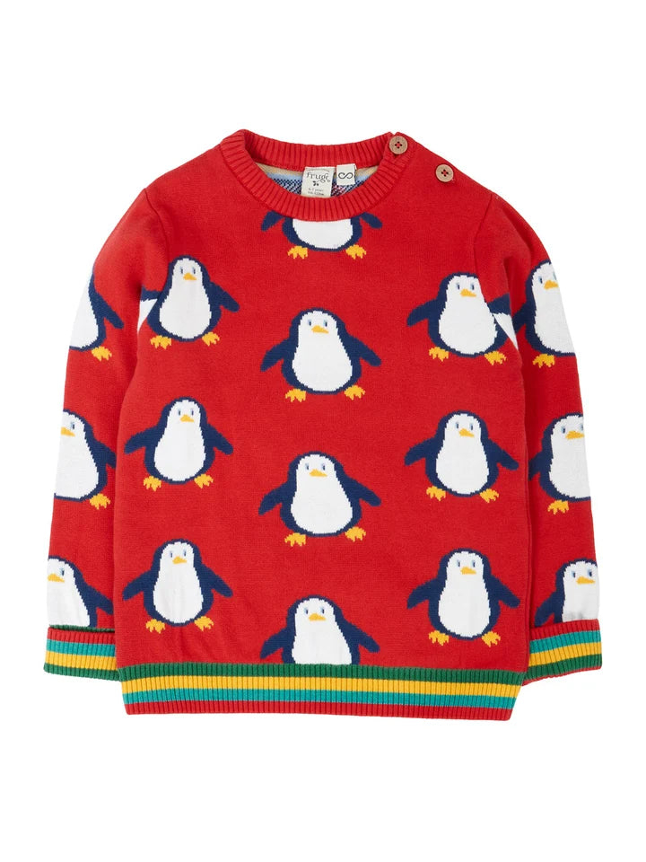 Frugi Jolly Knitted Jumper 500444A6spps Penguins
