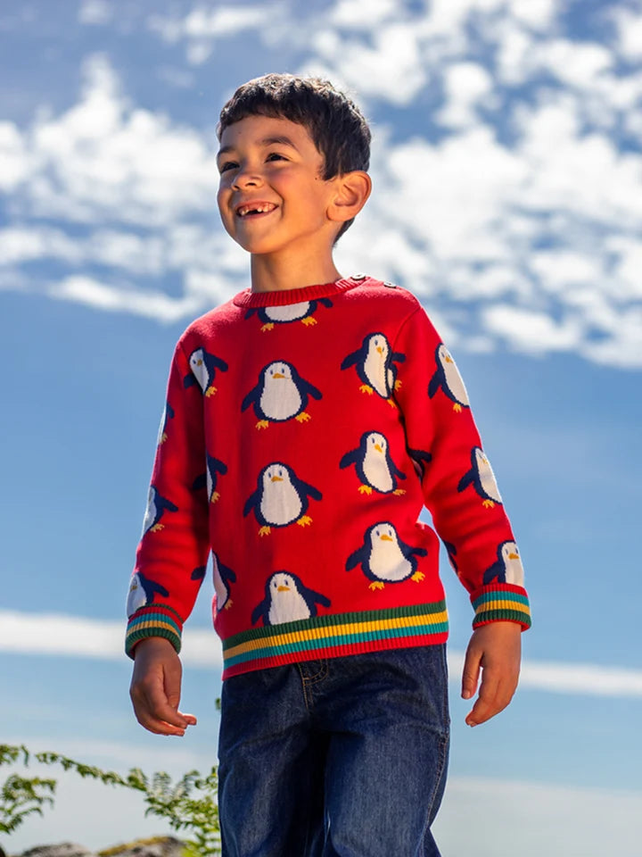 Frugi Jolly Knitted Jumper 500444A6spps Penguins