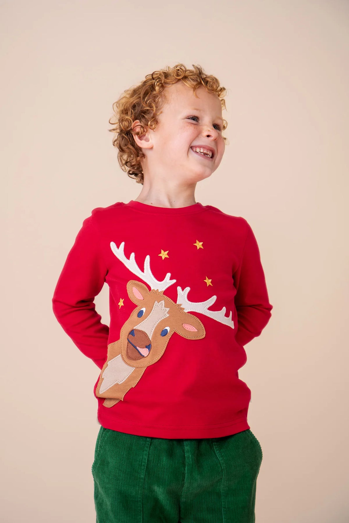 Frugi Terrific T-Shirt Red Caribou Clothing 2-3YRS / Red,3-4YRS / Red,4-5YRS / Red,5-6YRS / Red,6-7YRS / Red,7-8YRS / Red,8-9YRS / Red