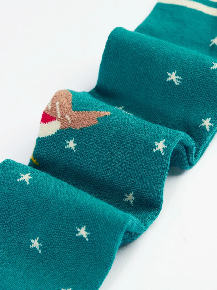 Frugi Girls Norah Tights 500065A6sjoq Green Star Robbin Clothing 1-2YRS / Green,2-4YRS / Green,4-6YRS / Green,6-8YRS / Green,8-10YRS / Green