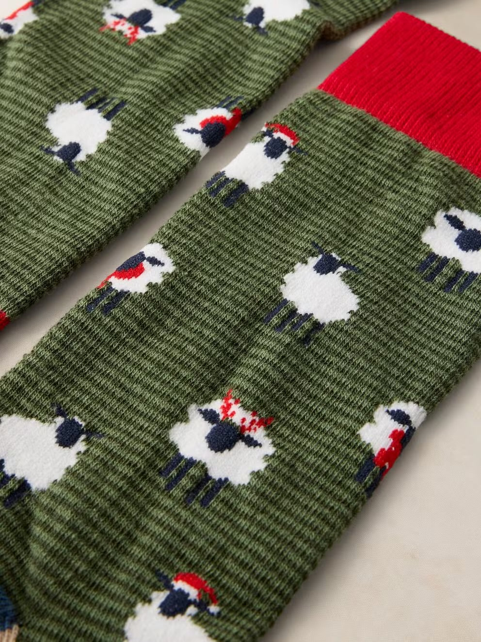 White Stuff Mens Christmas Sheep Socks 447514