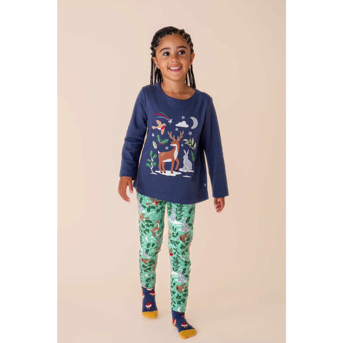Frugi Anna Top 500173A5nbcb Caribou Clothing 5-6YRS / Navy,6-7YRS / Navy,7-8YRS / Navy,8-9YRS / Navy,9-10YRS / Navy