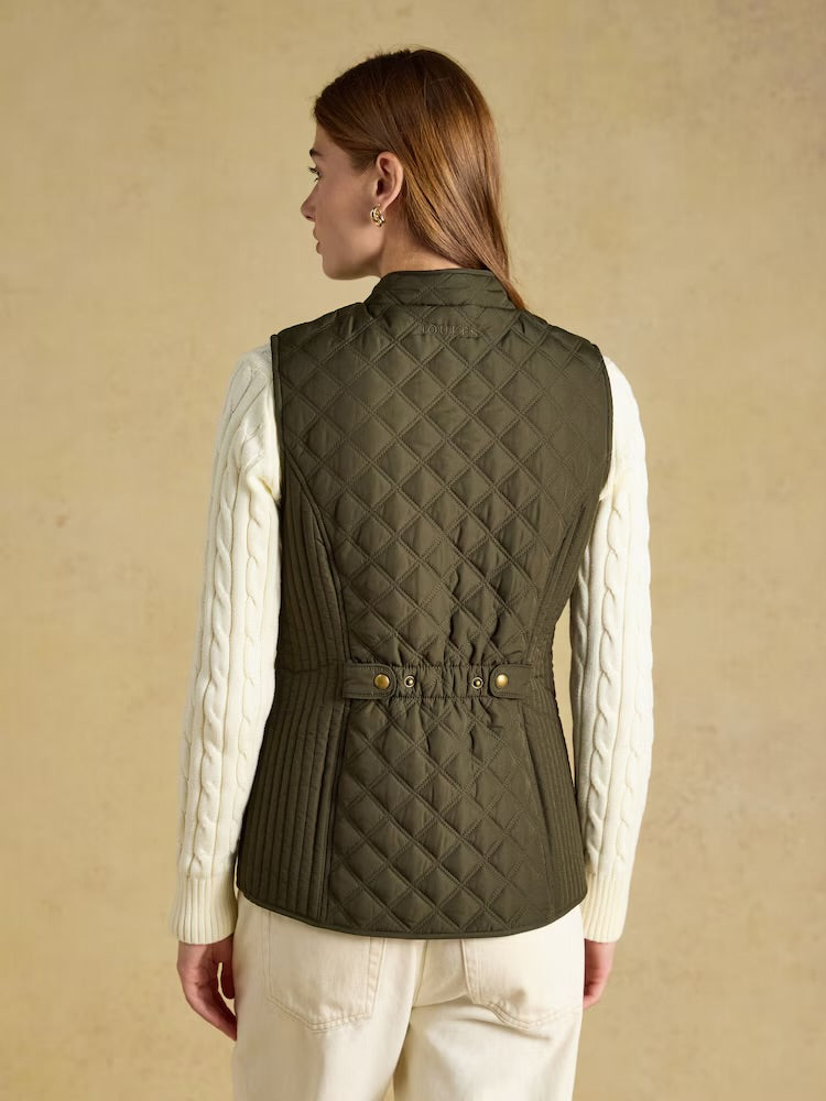 Joules Womens Minx Quilted Gilet Y39-643 Khaki Clothing UK12 / Khaki,UK14 / Khaki