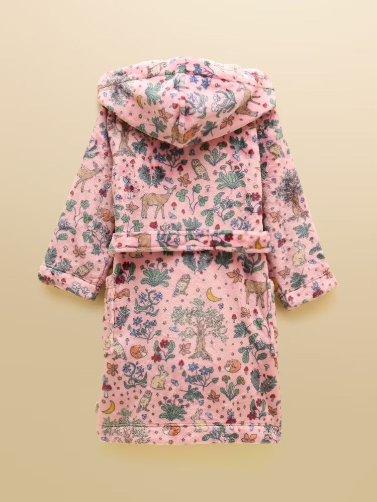 Joules Girls Woodland Dressing Gown Y33-291 Clothing 3-4YRS / Pink,5-6YRS / Pink,7-8YRS / Pink,9-10YRS / Pink