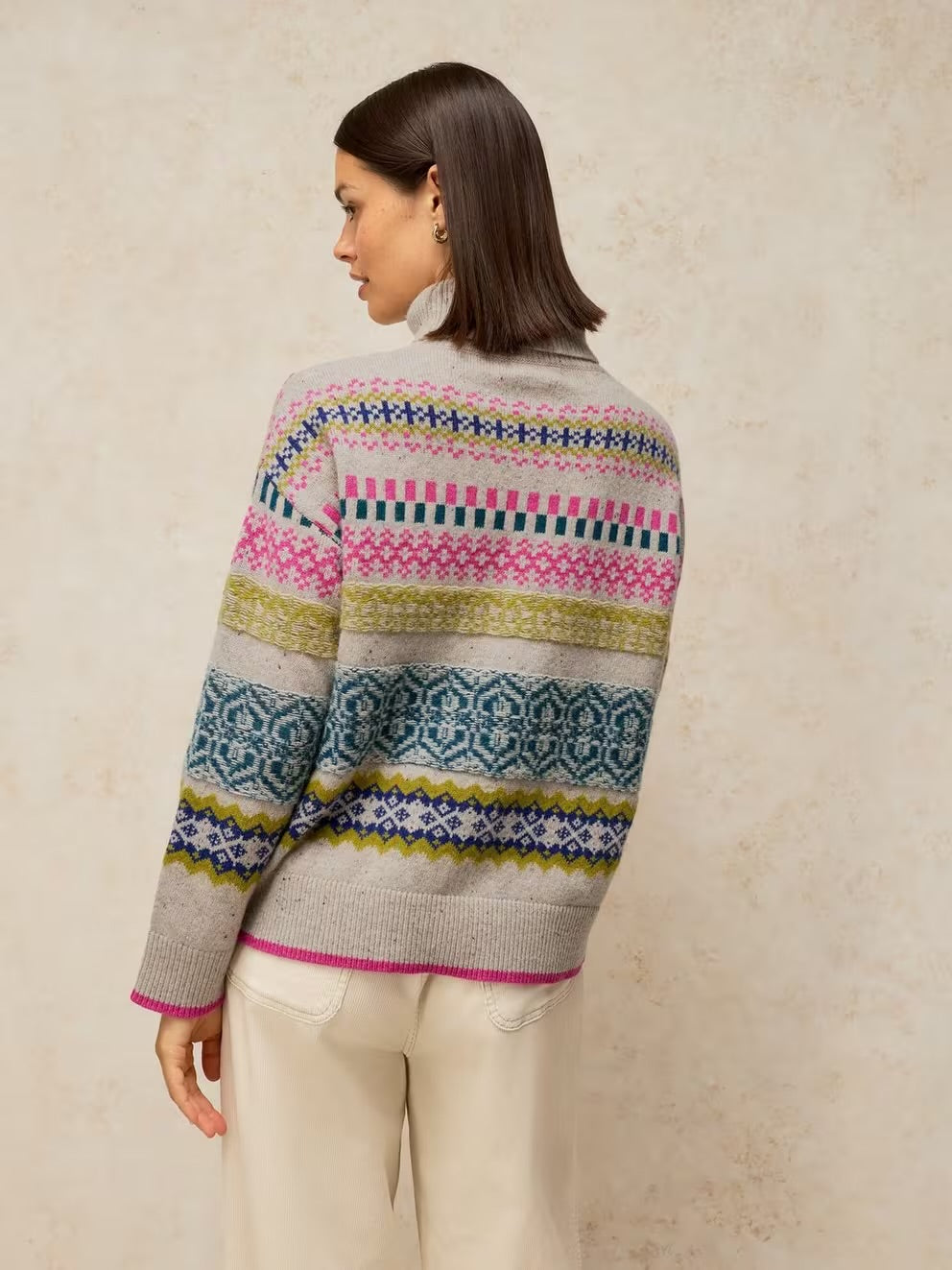 White Stuff Womens Felicity Fairisle Jumper 447471 Clothing UK8 / Multi,UK10 / Multi,UK12 / Multi,UK14 / Multi,UK16 / Multi