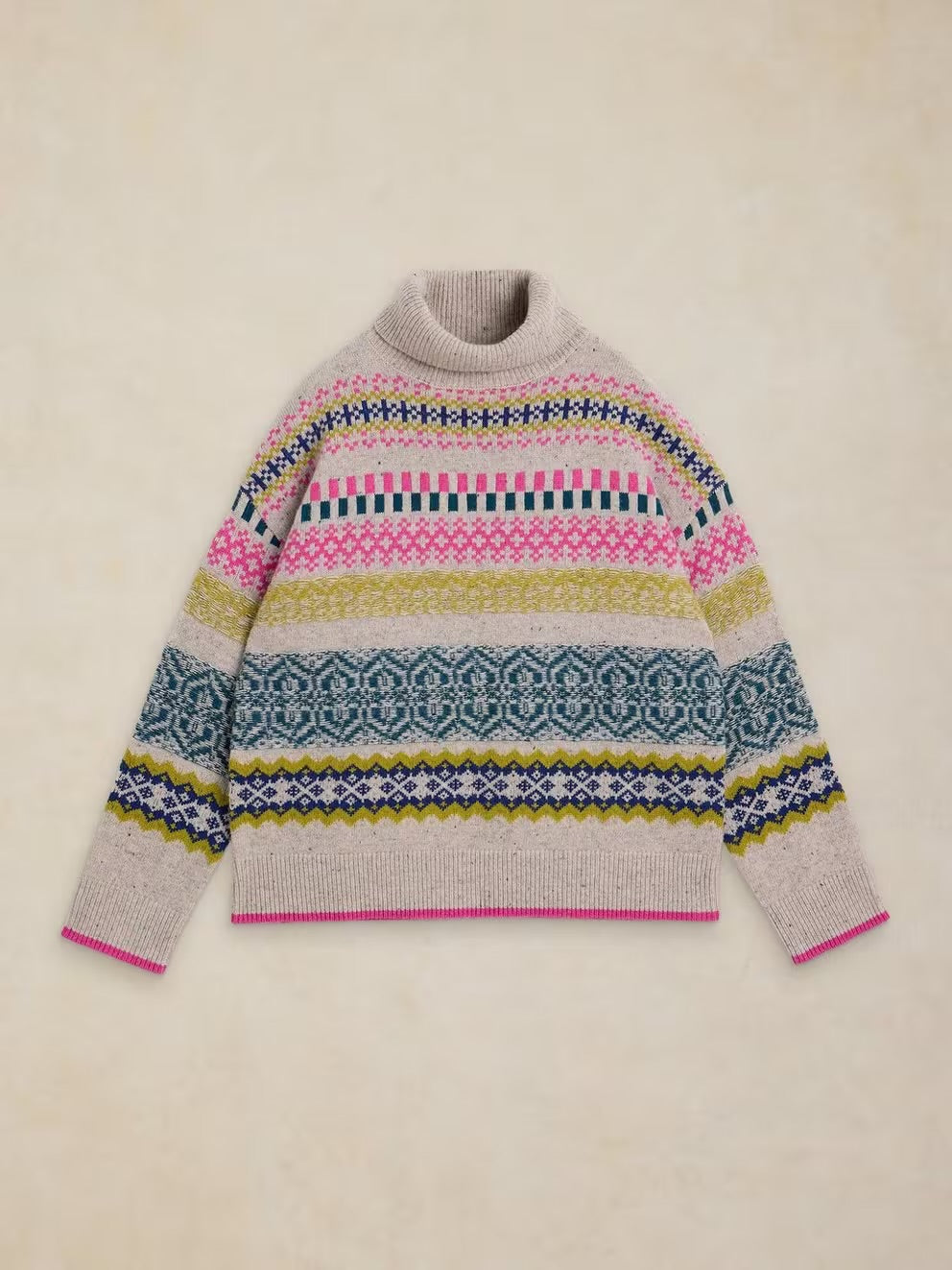 White Stuff Womens Felicity Fairisle Jumper 447471 Clothing UK8 / Multi,UK10 / Multi,UK12 / Multi,UK14 / Multi,UK16 / Multi