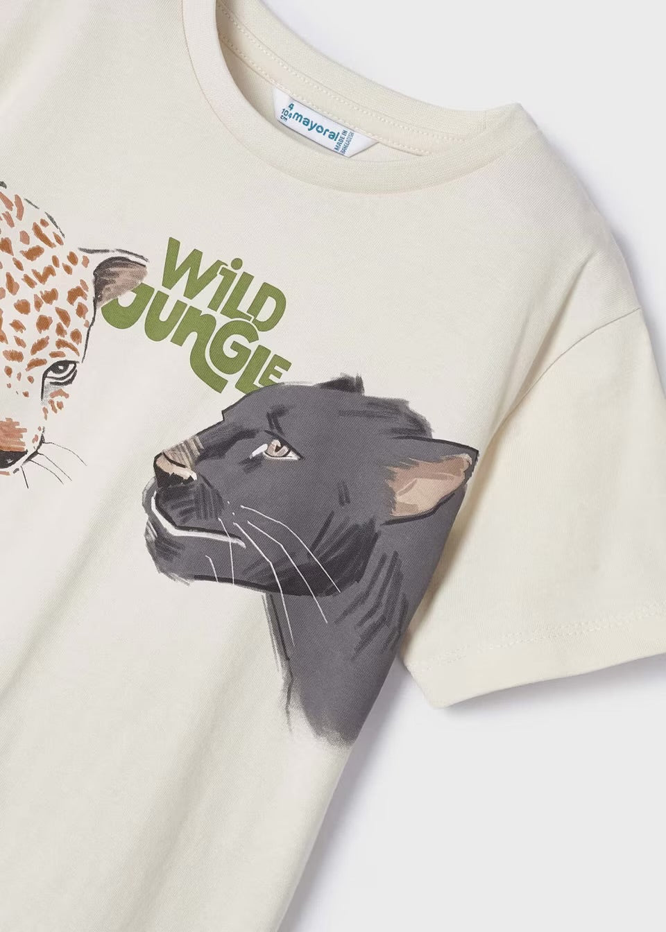 Mayoral Boys Wild Jungle T-Shirt 3011 Milk Clothing 3YRS / Natural,4YRS / Natural,5YRS / Natural,6YRS / Natural,7YRS / Natural,8YRS / Natural,9YRS / Natural