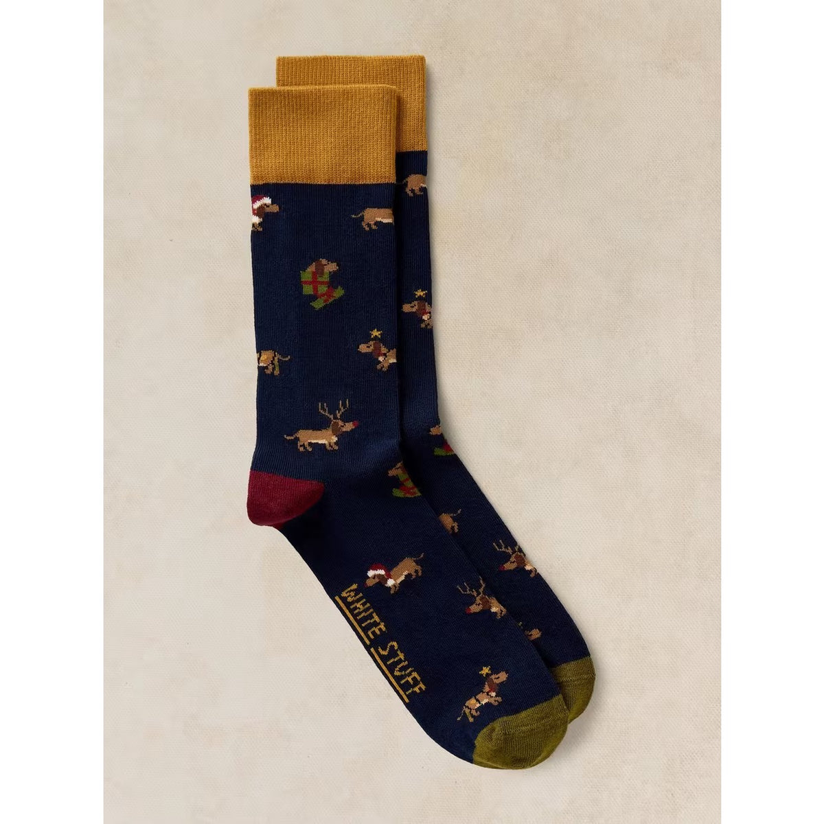 White Stuff Mens Dog Cracker Socks 447402 Clothing UK7-9 / Navy,UK10-12 / Navy