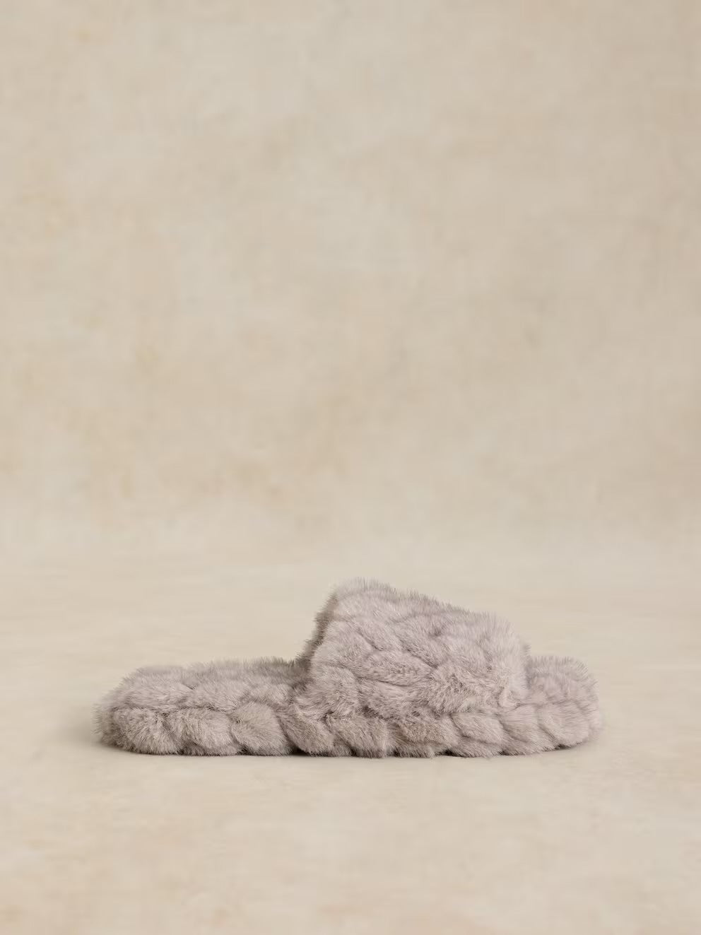 White Stuff Womens Faux Fur Slippers 447633 Grey