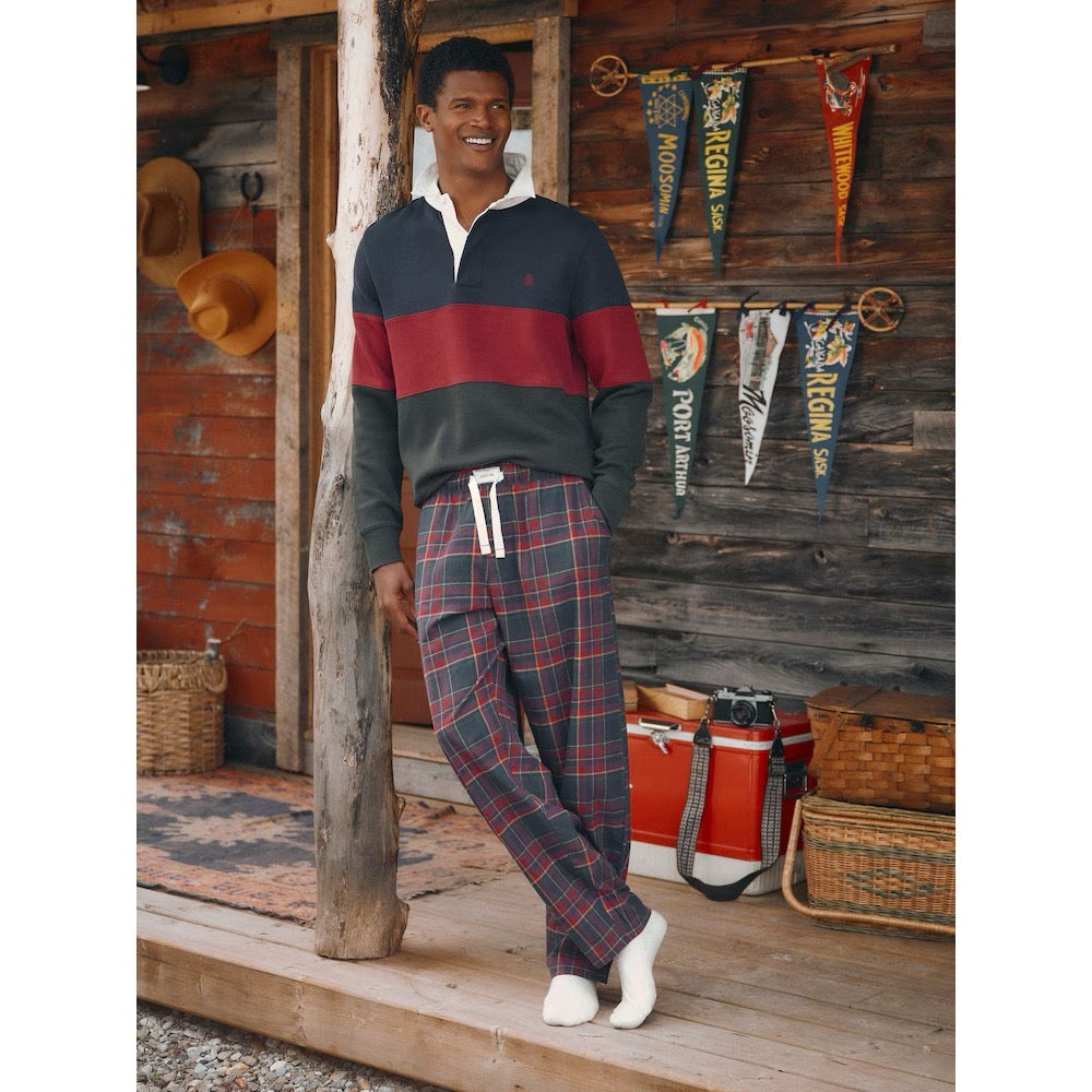 Joules Mens Flannel Pyjama Bottoms Y95-852 Burgundy