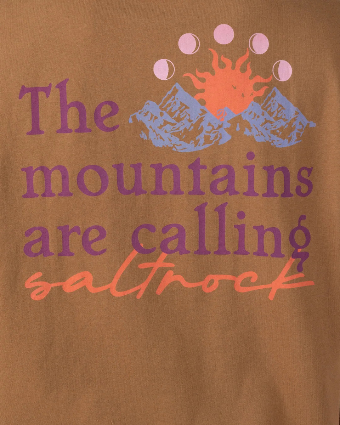 Saltrock Womens Mountain Calling Oversized T-Shirt Brown