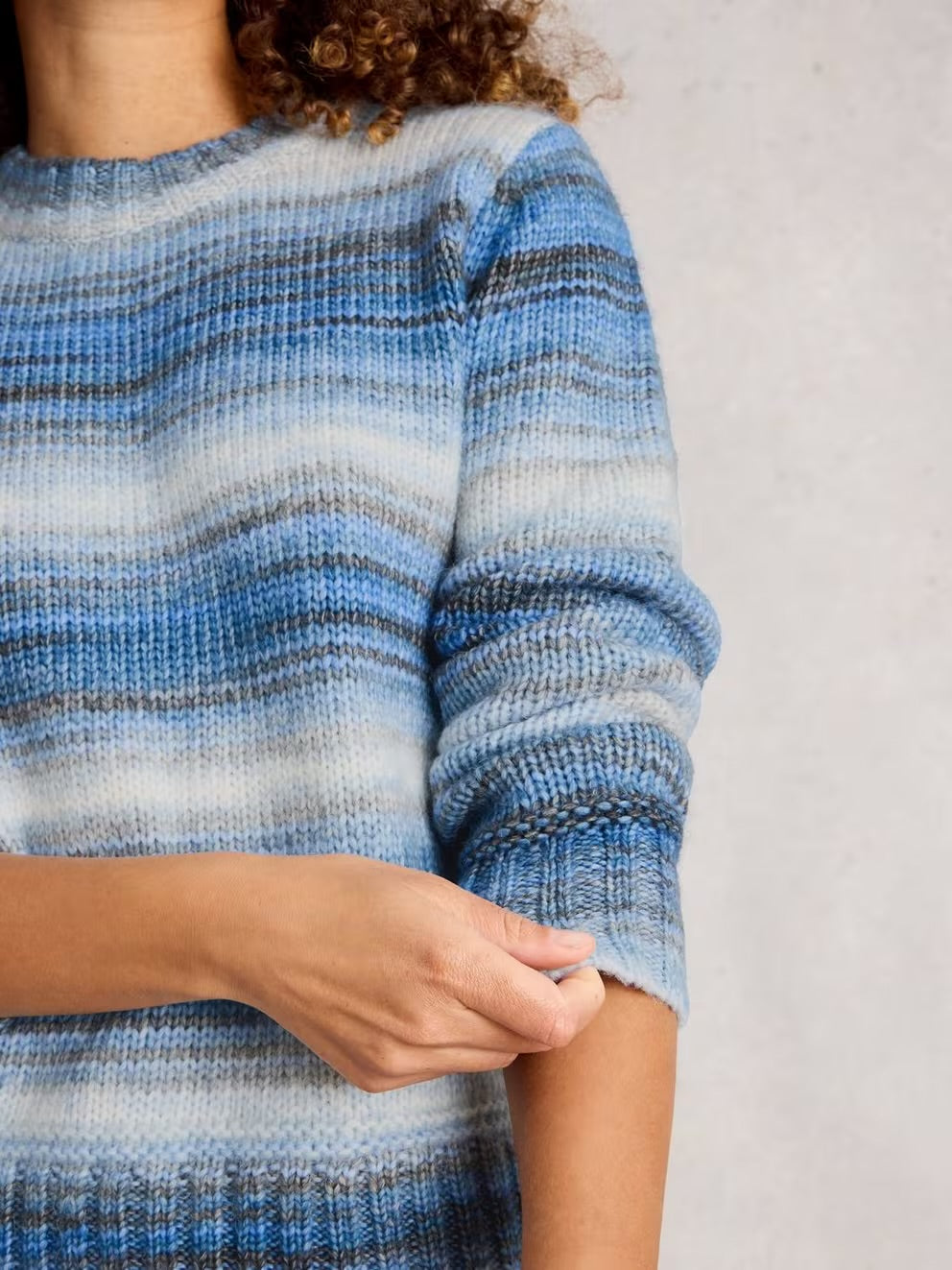 White Stuff Womens Sabrina Spacedye Jumper 444559 Blue Clothing UK8 / Blue,UK10 / Blue,UK12 / Blue,UK14 / Blue,UK16 / Blue