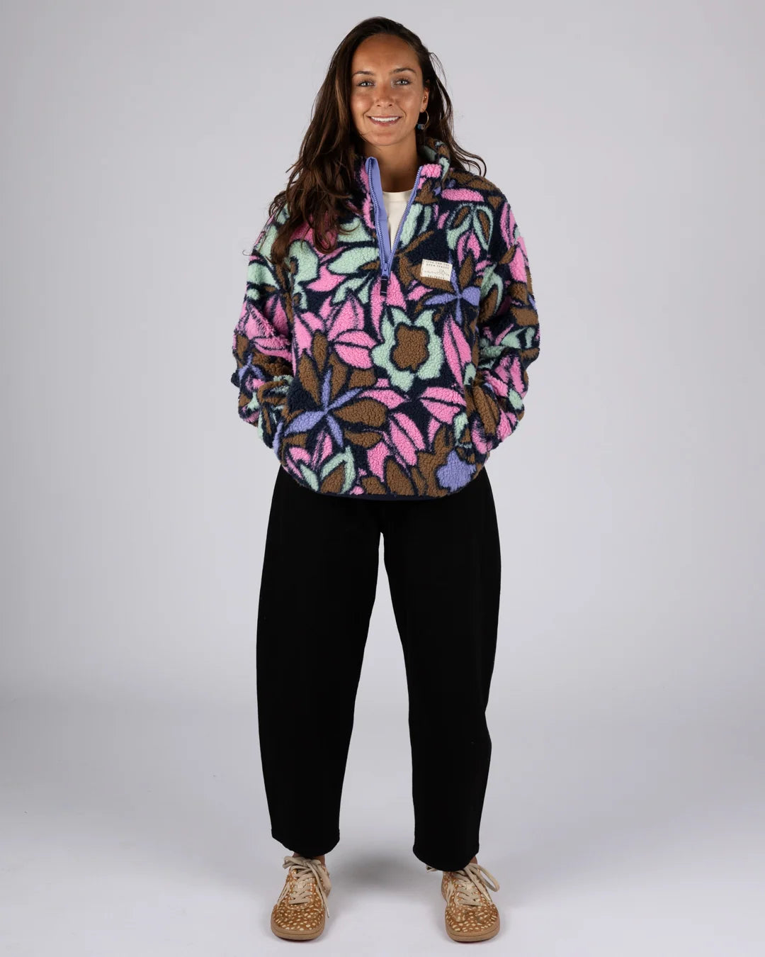 Saltrock Womens Fleur Borg Fleece Pink Multi Clothing S / Multi,M / Multi,L / Multi