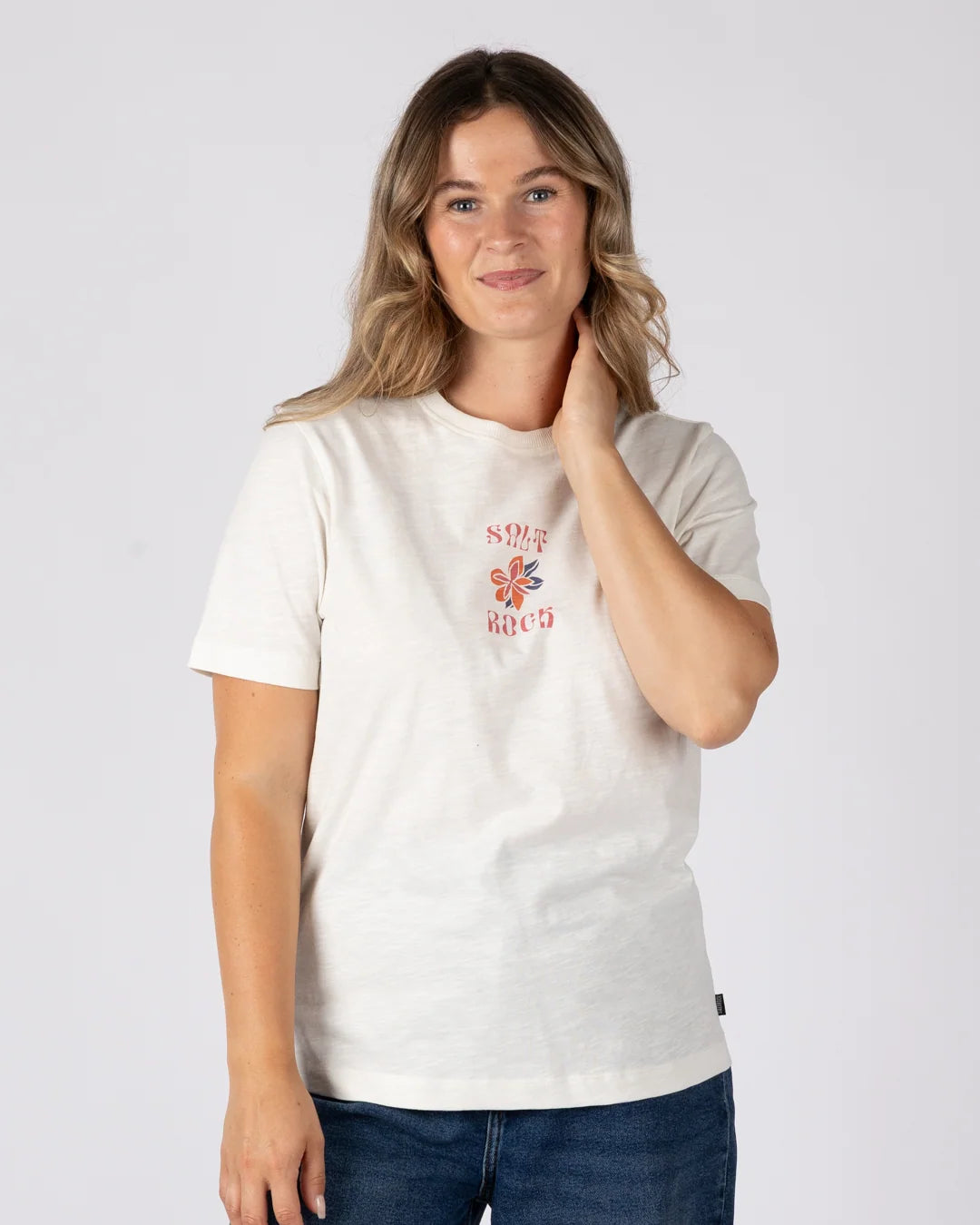 Saltrock Womens Fleur Classic T-Shirt Cream Clothing UK8 / Cream,UK10 / Cream,UK12 / Cream,UK14 / Cream