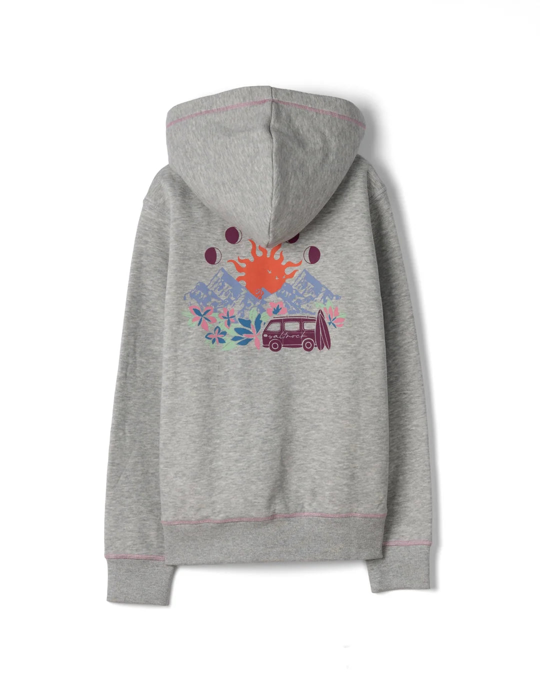 Saltrock Girls Rise And Shine Sherpa Lined Hoodie Grey Clothing 9/10YRS / Grey,11/12YRS / Grey,13YRS / Grey