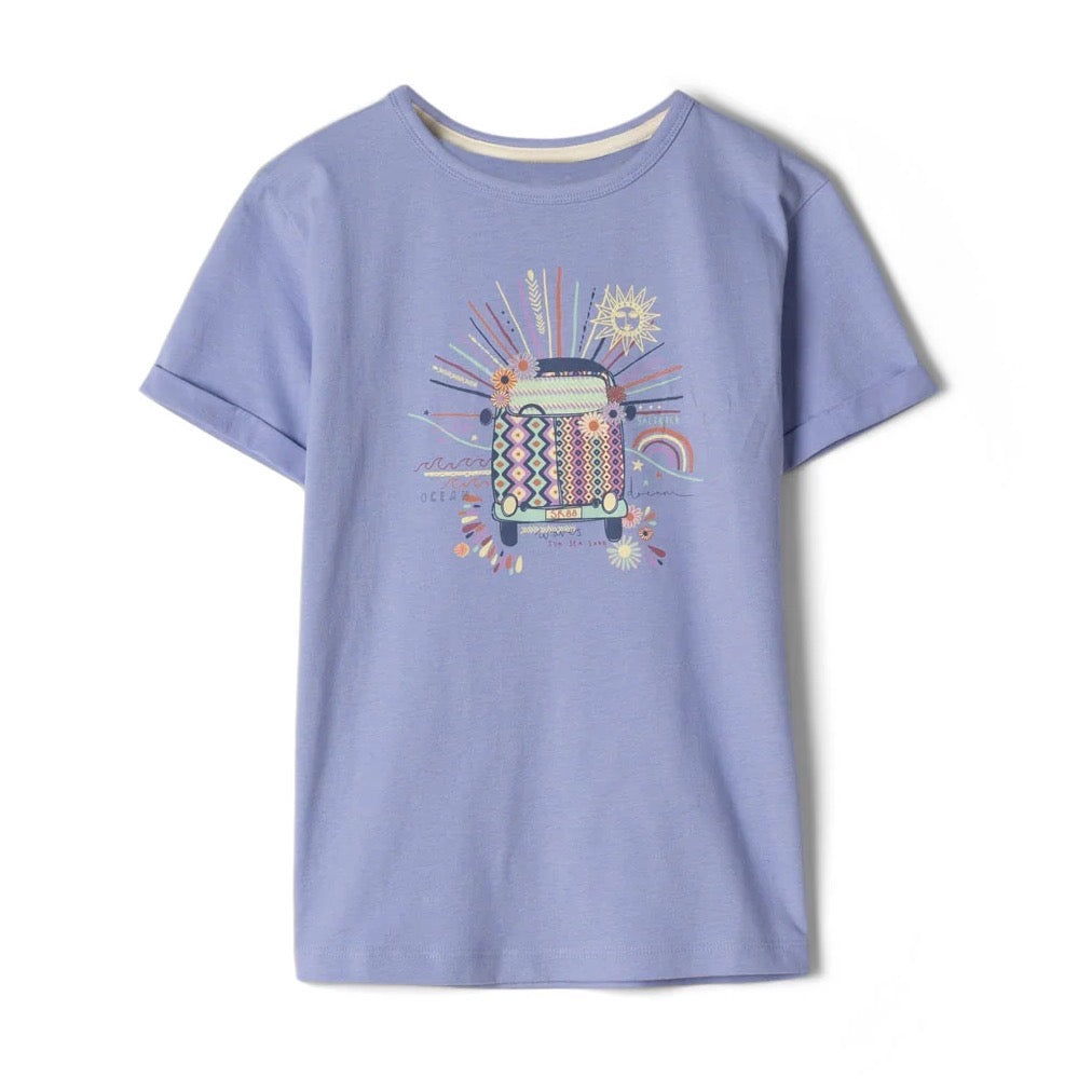 Saltrock Girls Patchwork Camper T-Shirt Lilac Clothing 9/10YRS / Lilac,11/12YRS / Lilac,13YRS / Lilac