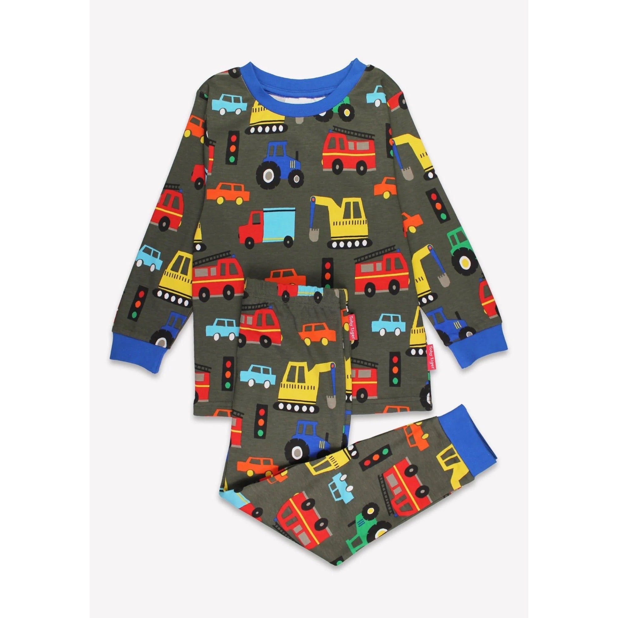 Toby Tiger Transport Pj Set Pjtransp04 Clothing 2-3YRS / Multi,3-4YRS / Multi,4-5YRS / Multi,5-6YRS / Multi,6-7YRS / Multi