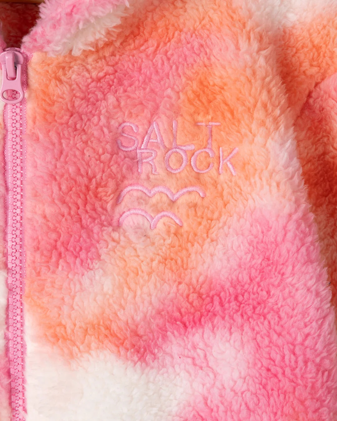 Saltrock Girls Koko Hooded Fleece Pink Tie Dye Clothing 9/10YRS / Pink,11/12YRS / Pink,13YRS / Pink