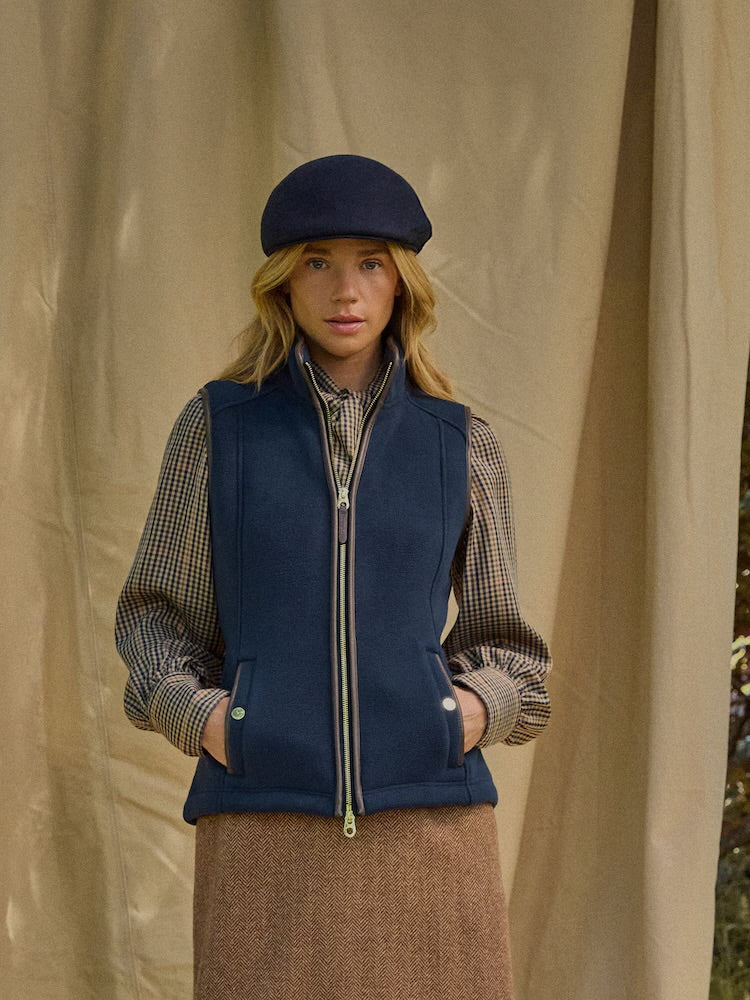 Joules Womens Heritage Gilet 153-451 Navy Clothing UK10 / Navy,UK12 / Navy,UK14 / Navy,UK16 / Navy