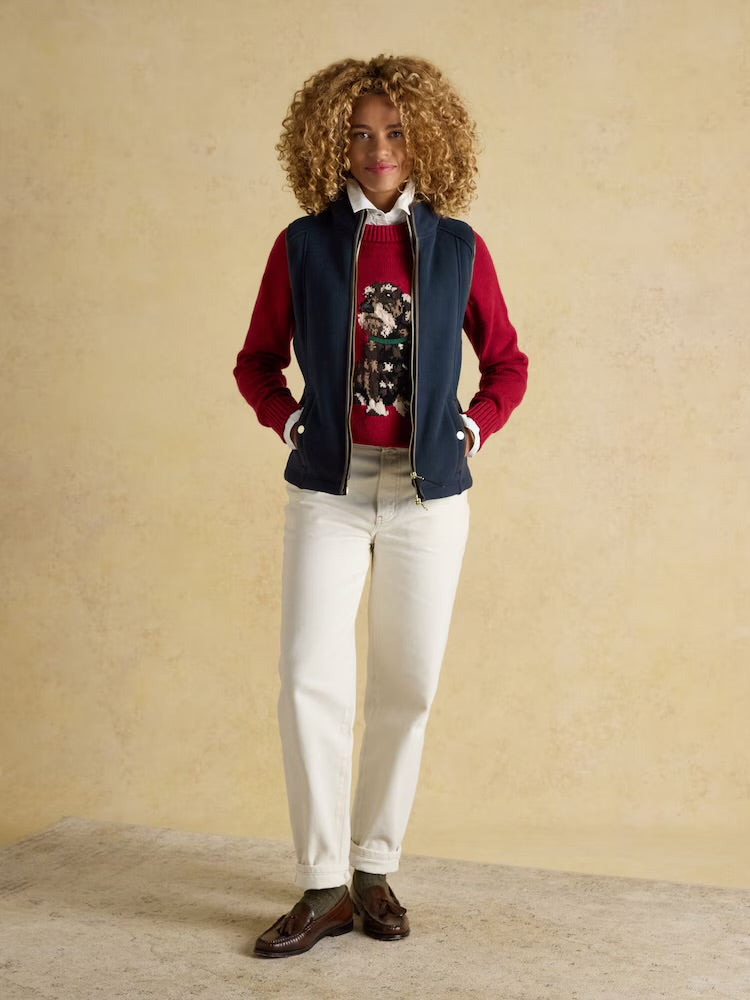 Joules Womens Heritage Gilet 153-451 Navy Clothing UK10 / Navy,UK12 / Navy,UK14 / Navy,UK16 / Navy