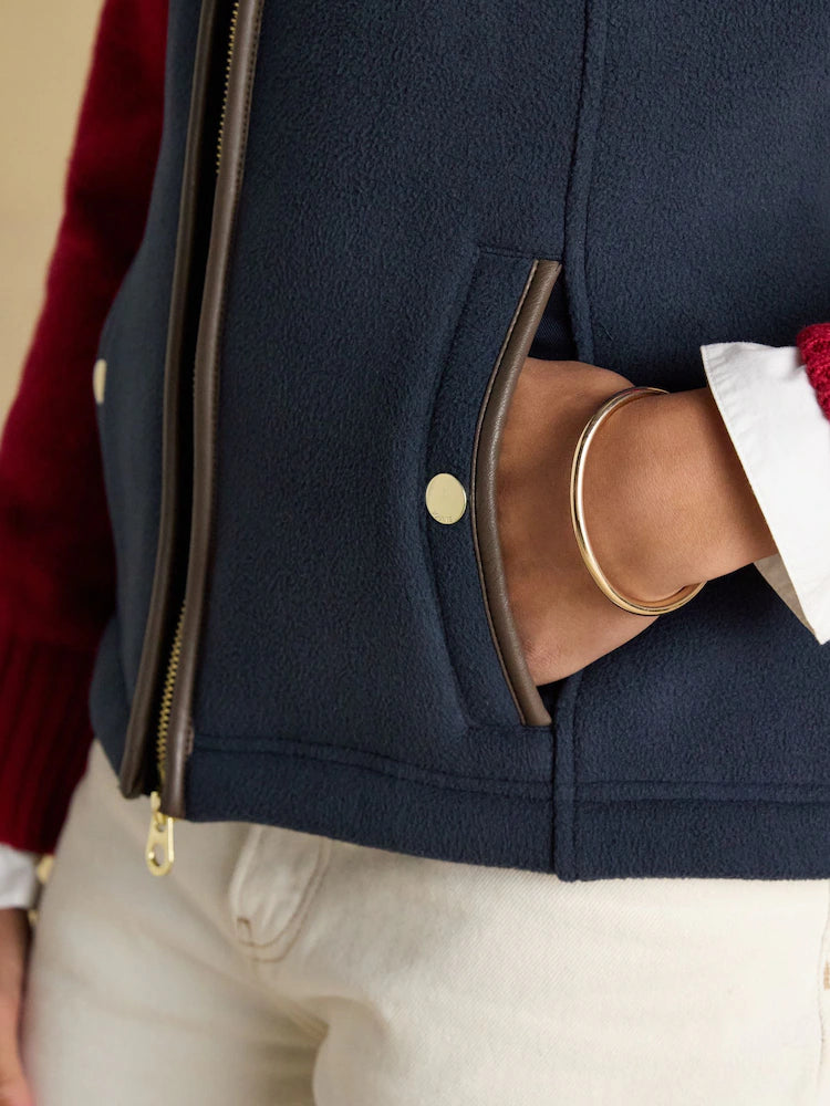 Joules Womens Heritage Gilet 153-451 Navy Clothing UK10 / Navy,UK12 / Navy,UK14 / Navy,UK16 / Navy