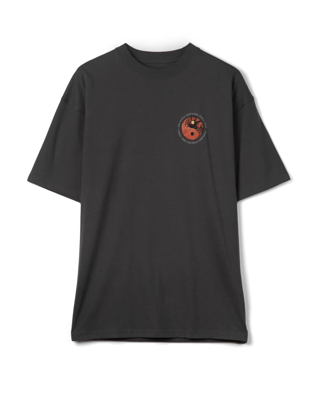 Saltrock Mens Yin Yang Over Sized T-Shirt Grey Clothing S / Grey,M / Grey,L / Grey,XL / Grey
