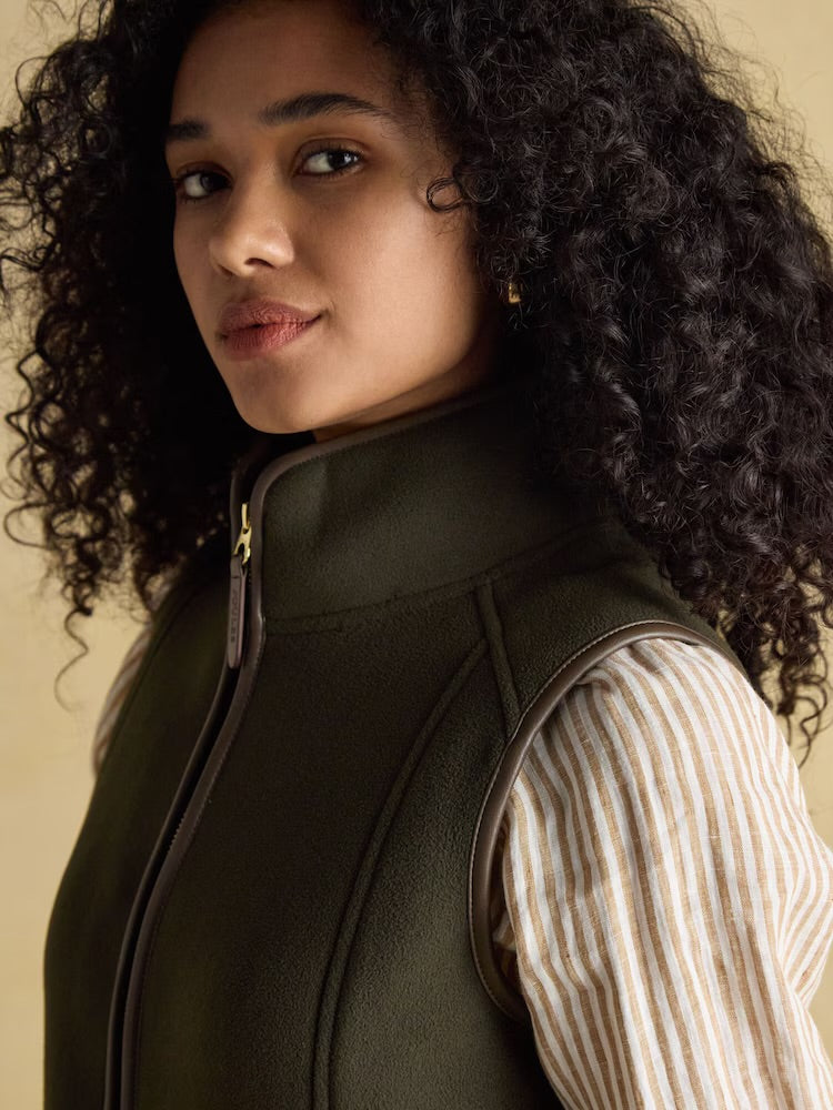 Joules Womens Heritage Gilet 153-510 Khaki Clothing UK10 / Khaki,UK12 / Khaki,UK14 / Khaki,UK16 / Khaki,UK18 / Khaki