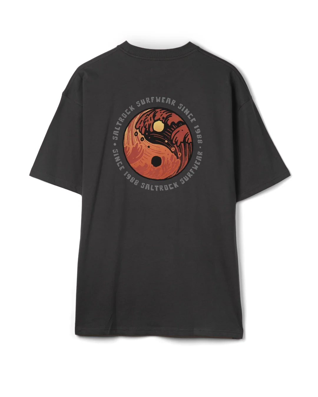 Saltrock Mens Yin Yang Over Sized T-Shirt Grey Clothing S / Grey,M / Grey,L / Grey,XL / Grey