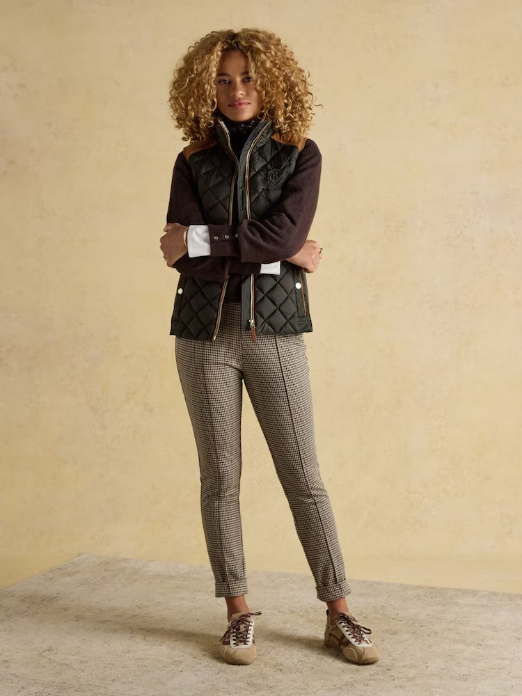 Joules Womens Braemar Luxe Gilet 153-471 Khaki Clothing UK12 / Khaki,UK14 / Khaki,UK16 / Khaki