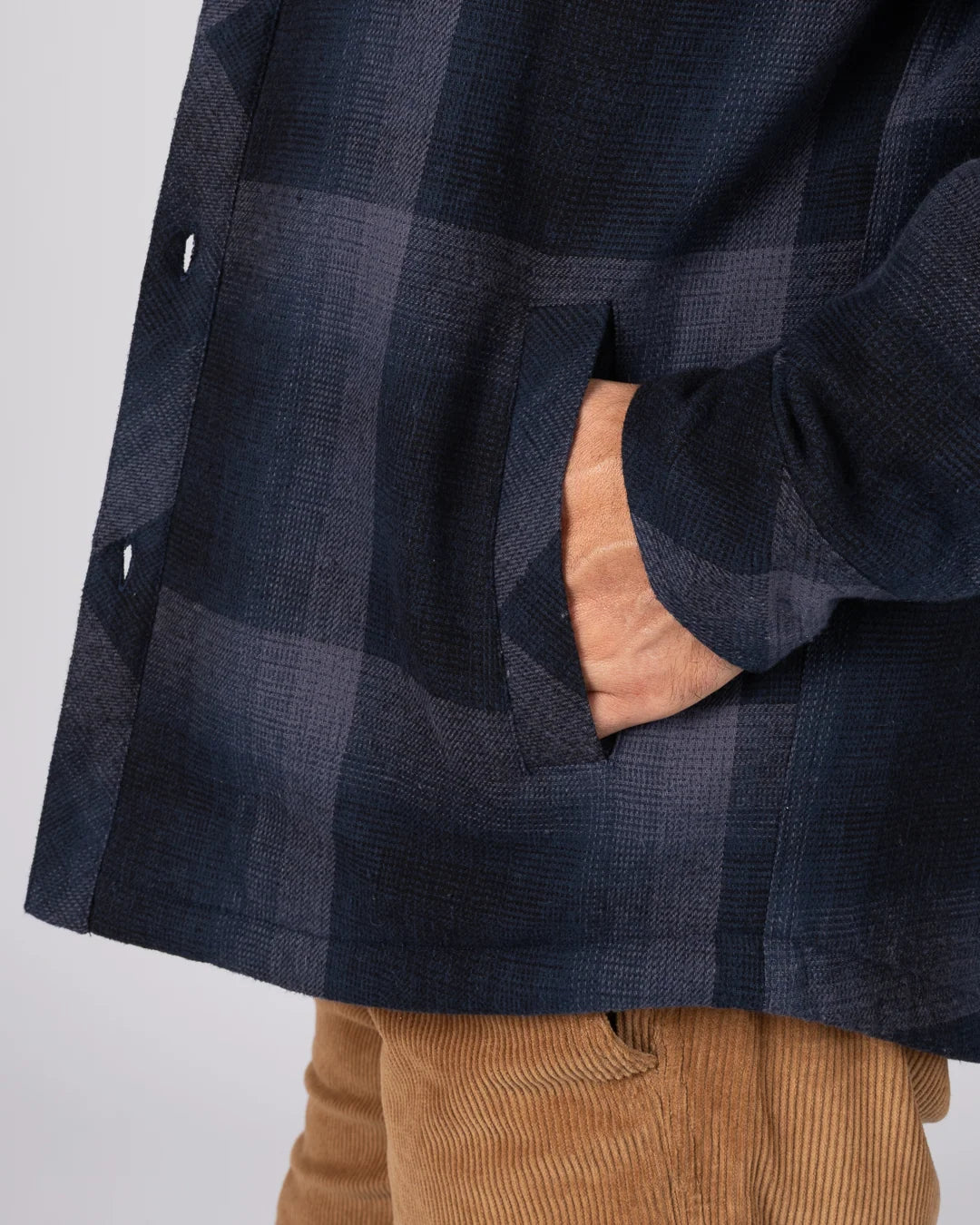 Saltrock Mens Woody Borg Lined Check Shirt Aw26 Dark Blue Clothing S / Blue,M / Blue,L / Blue,XL / Blue,XXL / Blue