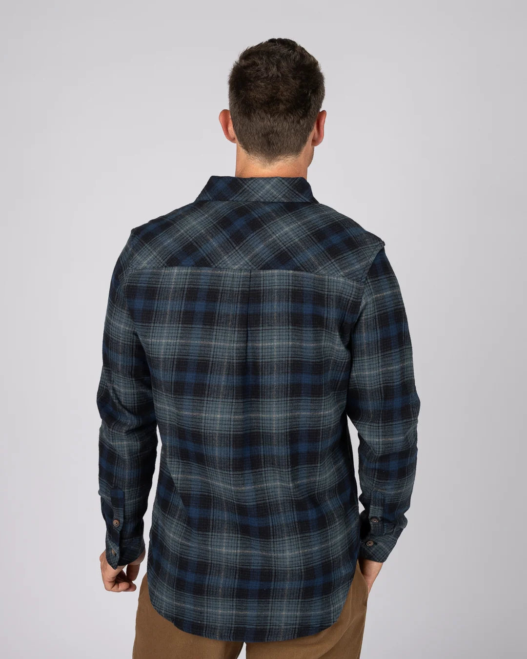 Saltrock Mens Miles Flannel Shirt Blue Check Clothing S / Blue,M / Blue,L / Blue,XL / Blue