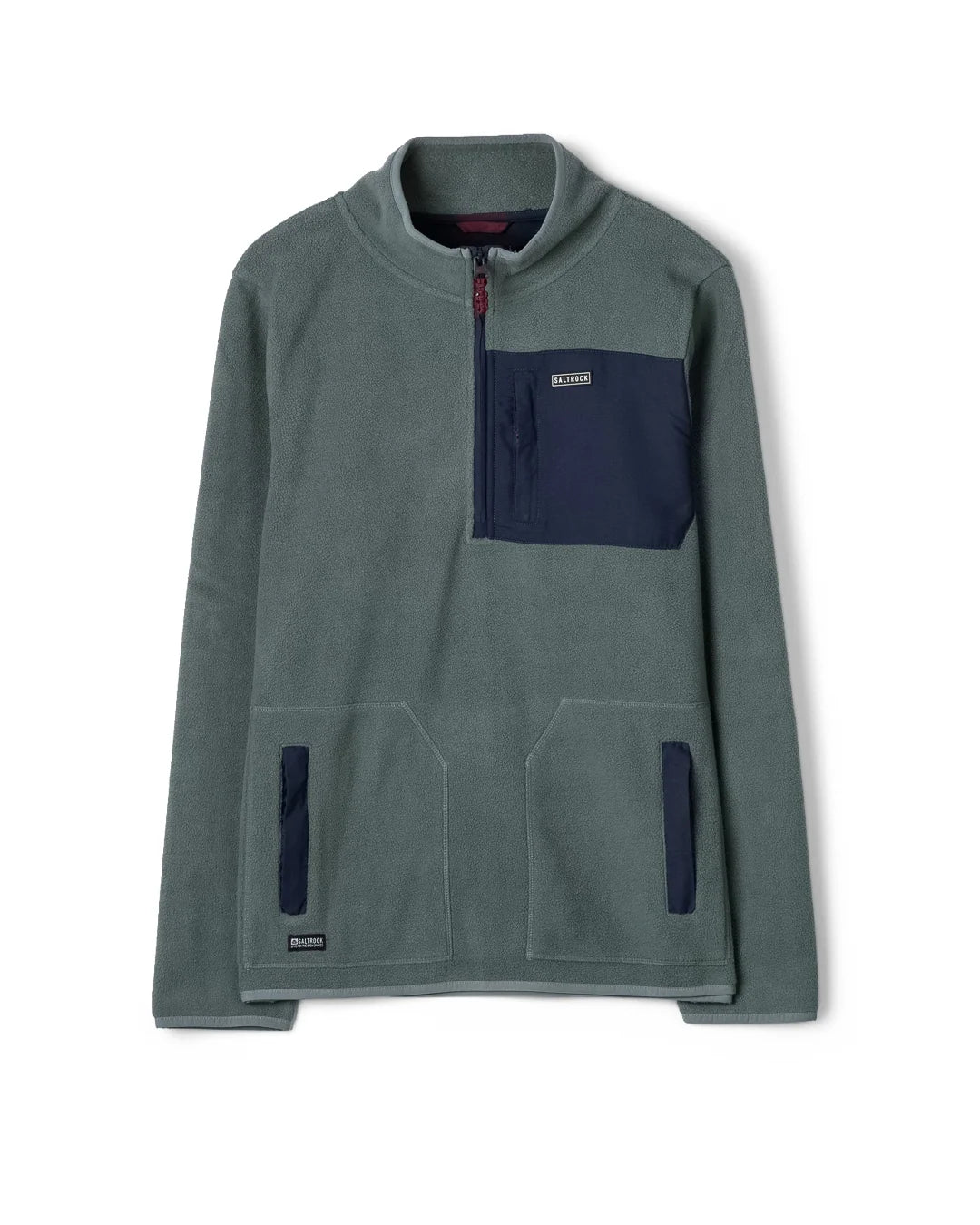 Saltrock Mens Leo Quarter Zip Fleece Green Clothing S / Green,M / Green,L / Green,XL / Green
