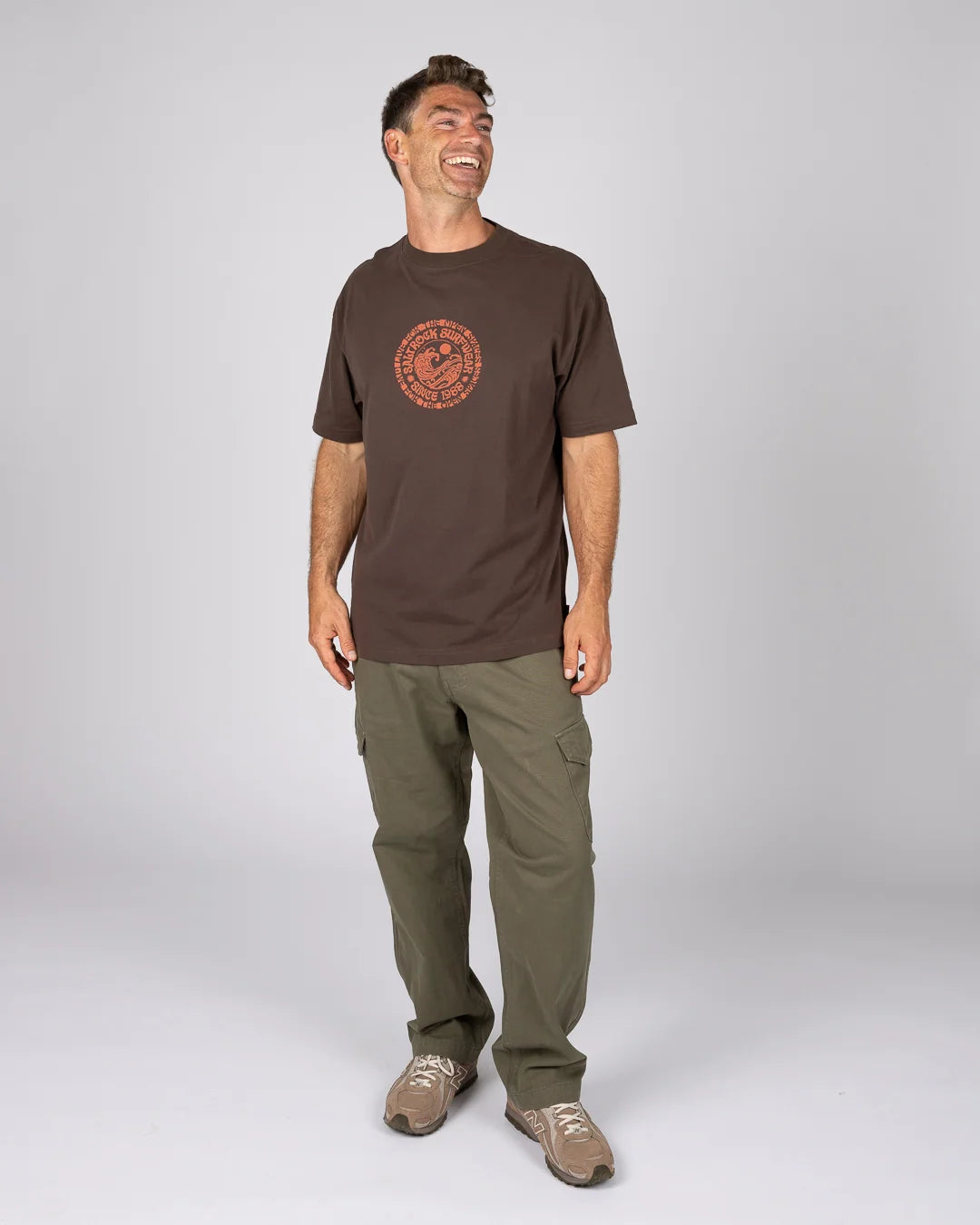 Saltrock Mens Cult Over Sized T-Shirt Brown Clothing M / Brown,L / Brown,XL / Brown