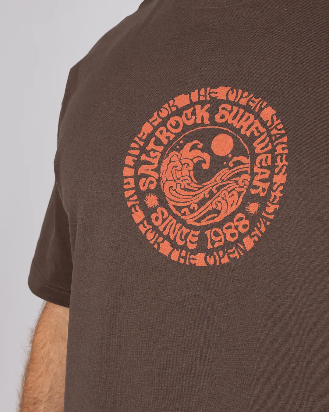 Saltrock Mens Cult Over Sized T-Shirt Brown Clothing M / Brown,L / Brown,XL / Brown