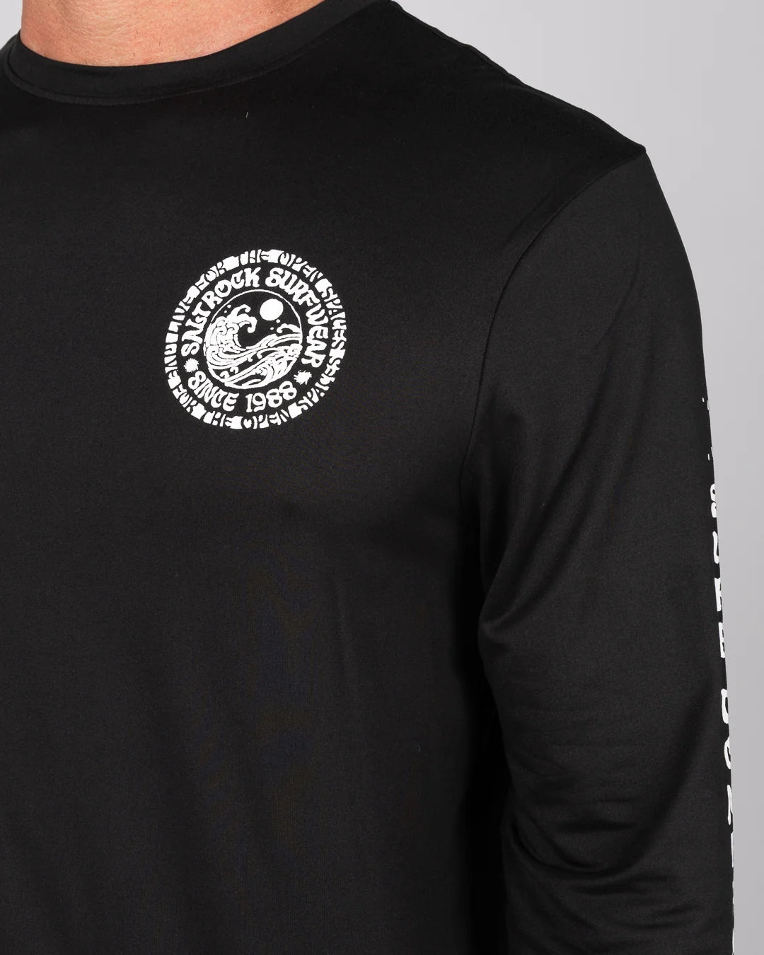 Saltrock Mens Cult Hybrid Ls T-Shirt Black Clothing M / Black,L / Black,XL / Black