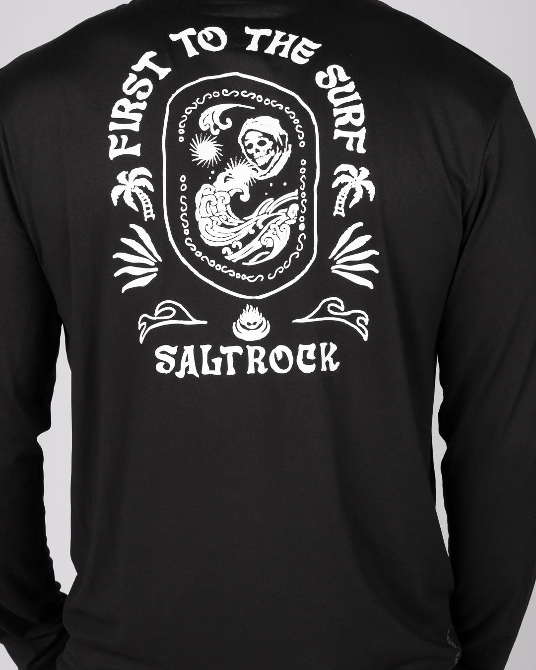 Saltrock Mens Cult Hybrid Ls T-Shirt Black Clothing M / Black,L / Black,XL / Black