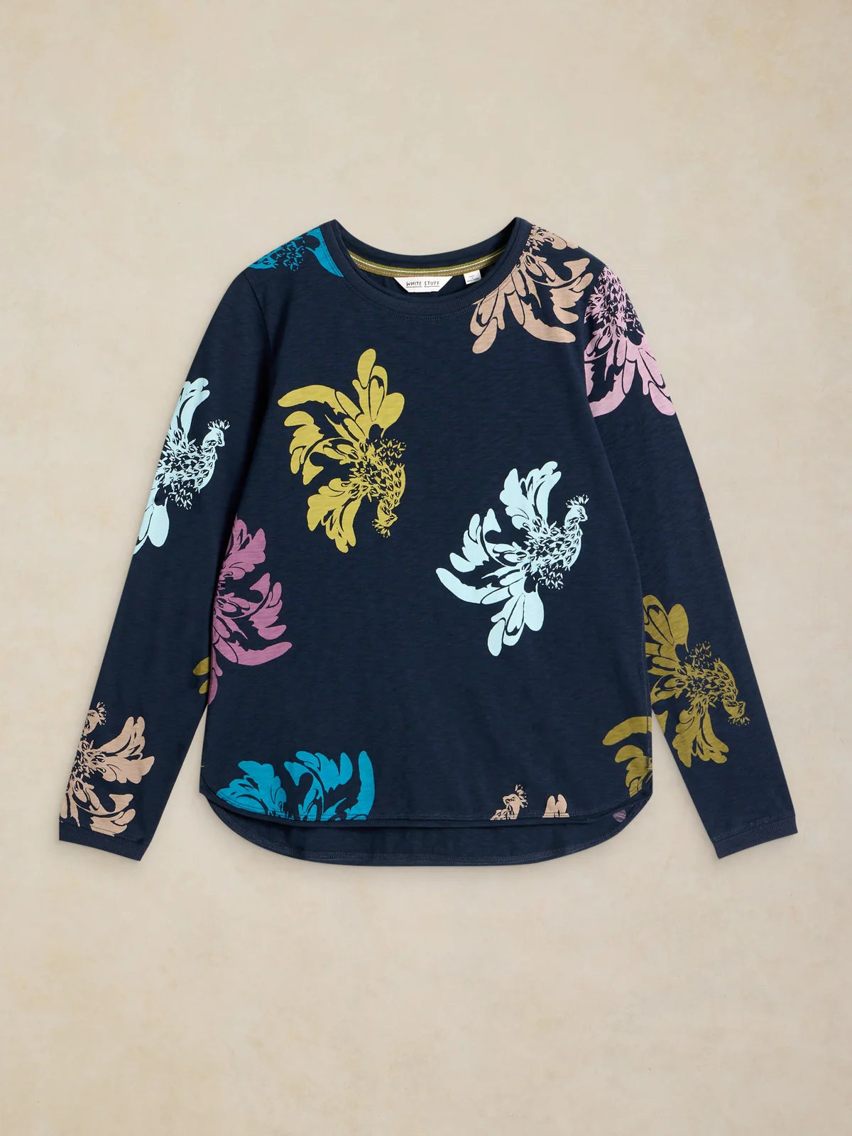 White Stuff Womens Clara T-Shirt 447357 Navy Print Clothing UK8 / Navy,UK10 / Navy,UK12 / Navy,UK14 / Navy,UK16 / Navy,UK18 / Navy