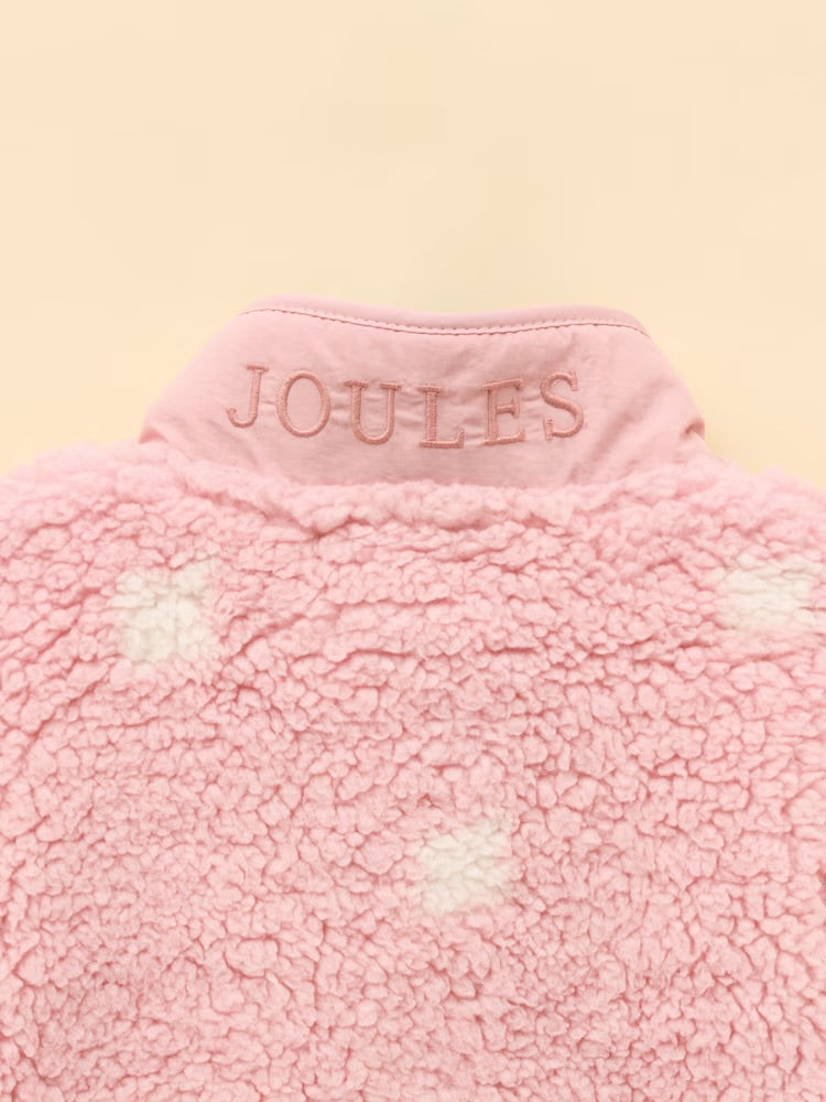 Joules Girls Tilly Pink Spot Fleece Ay545433 Clothing 3YRS / Pink,4YRS / Pink,5YRS / Pink,6YRS / Pink,8YRS / Pink