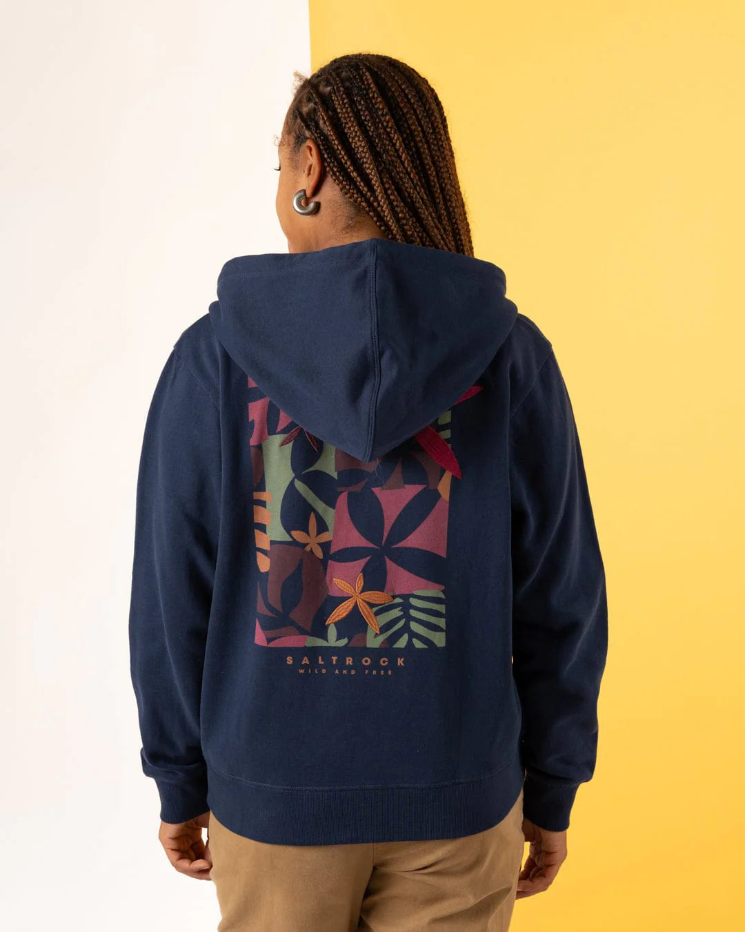 Saltrock Womens Balance Wild Zip Hoodie Blue Clothing XS / Indigo,S / Indigo,M / Indigo,L / Indigo