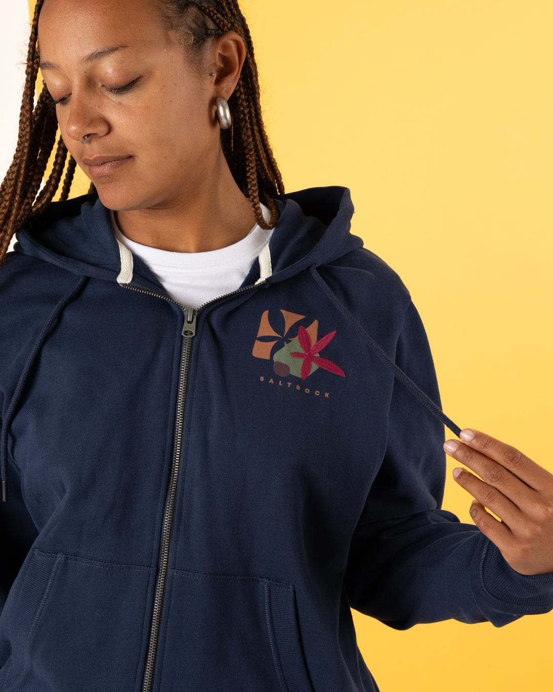 Saltrock Womens Balance Wild Zip Hoodie Blue Clothing XS / Indigo,S / Indigo,M / Indigo,L / Indigo