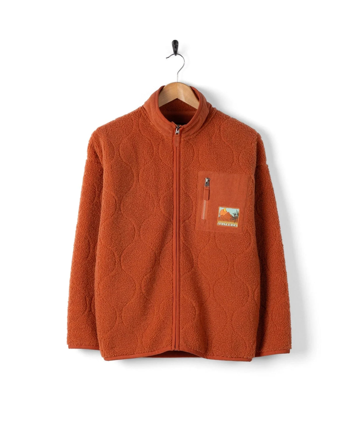 Saltrock Womens Jarvis Jacquard Fleece Burnt Orange Clothing S / Orange,M / Orange,L / Orange